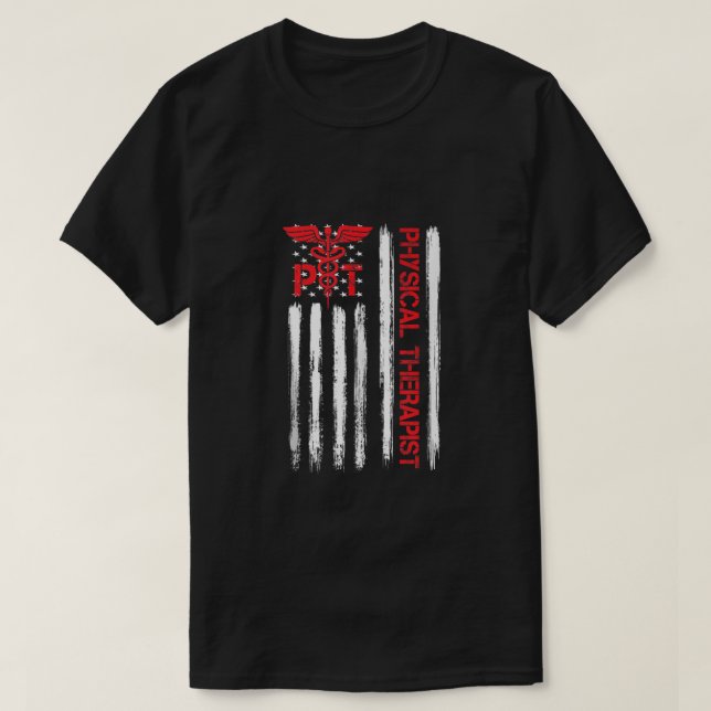 Pt Physician Therapist Gift Therapy Månad Amerika  T Shirt (Design framsida)