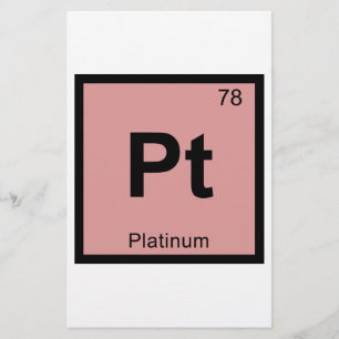 Pt - Platina kemi periodiska systemet symbol