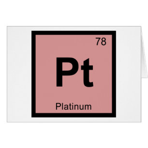 Pt - Platina kemi periodiska systemet symbol Hälsningskort