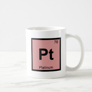 Pt - Platinumkemi Periodic Bord Symbol Kaffemugg