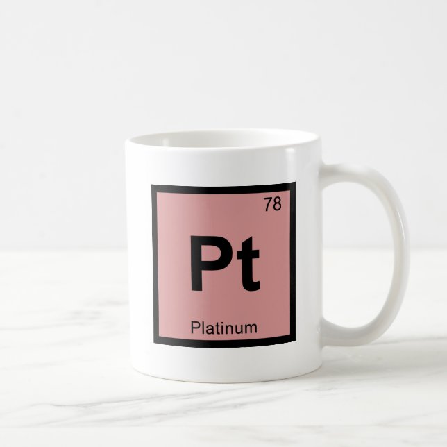 Pt - Platinumkemi Periodic Bord Symbol Kaffemugg (Höger)