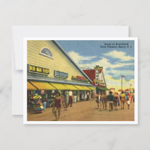 Pt Pleasant Beach Boardpromenad 1950-talet Vykort