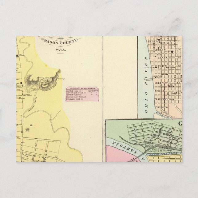 Pt Pleasant, Väster Virginia Vykort (Framsida)