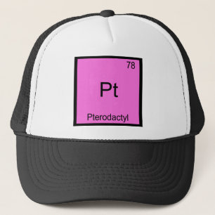 Pt - Pterodactyl Roligt Kemiskt Elemente Symbol Keps
