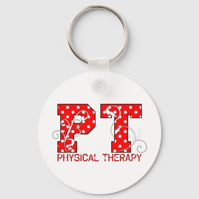 pt red white polka dots nyckelring (Framsida)