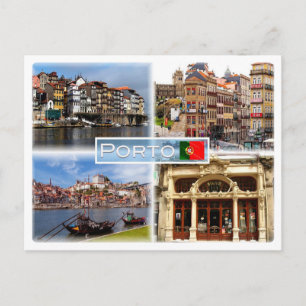 PT Ribeira - En gata i Porto - Floden Douro - Vykort