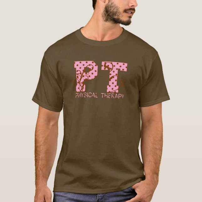 pt rosa och brun polka dots tee (Framsida)