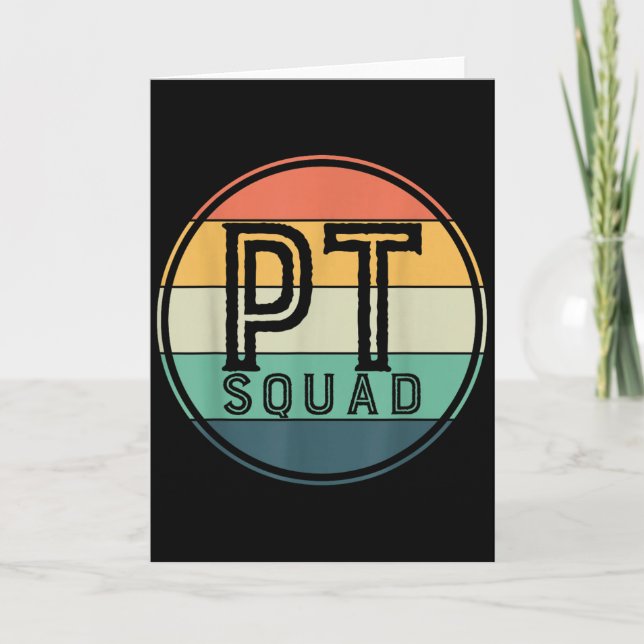 Pt Squad Retro Physical Therapy  Kort (Framsida)