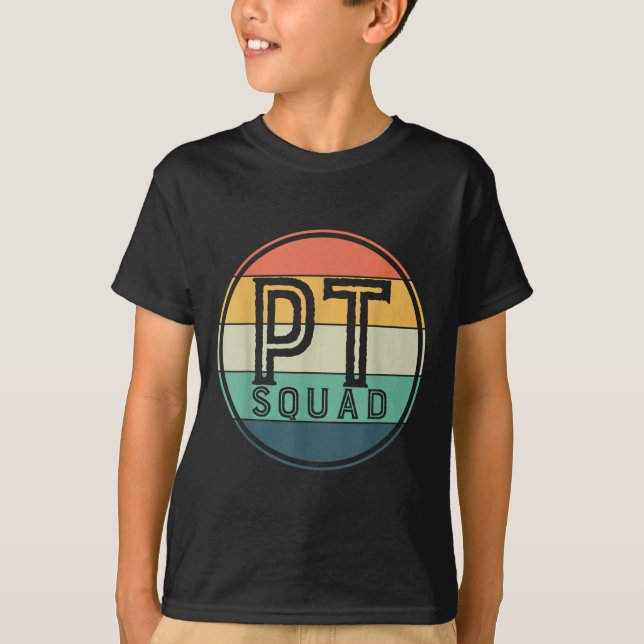 Pt Squad Retro Physical Therapy  T Shirt (Framsida)
