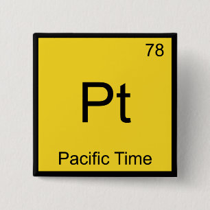 Pt - Stillahavstid Kemi Element Symbol PST Tröja Knapp