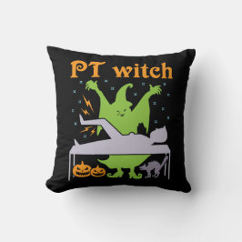 PT Witch Physical Therapist Halloween Kudde