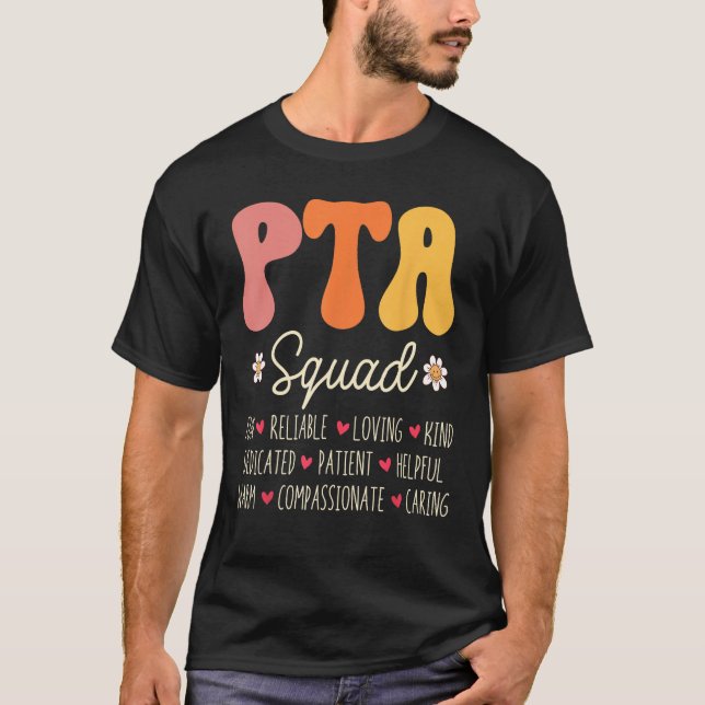 PTA-kvadratavkänning vecka Back to school T Shirt (Framsida)