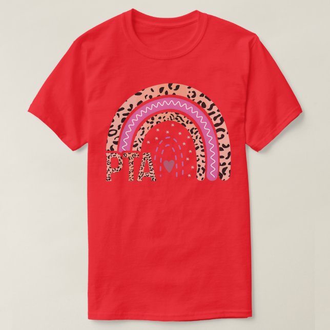PTA Leopard Rainbow Physical Therapist Assistant R T Shirt (Design framsida)
