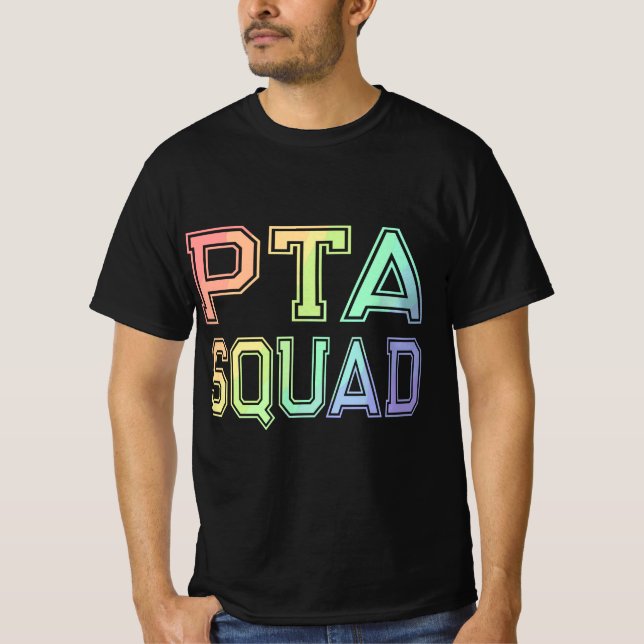 PTA Squad - Parent Teacher Organisation Associatio T Shirt (Framsida)