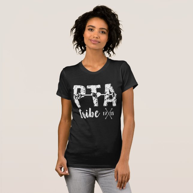 Pta-stamhjärta (vit) tee shirt (Hel framsida)