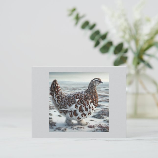 Ptarmigan Chicken Helg Vykort (Stående Fram)