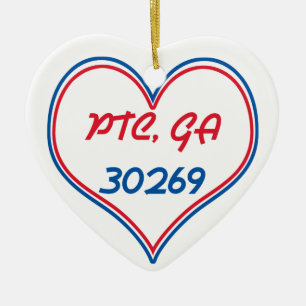 PTC GA 30269 - hjärta Julgransprydnad Keramik