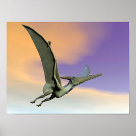 Pteranodon dinosauer fly - 3D-rendering Poster