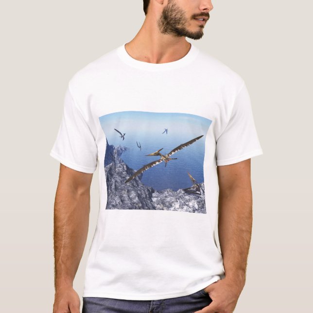 Pteranodon fåglar - 3D framför Tee Shirt (Framsida)