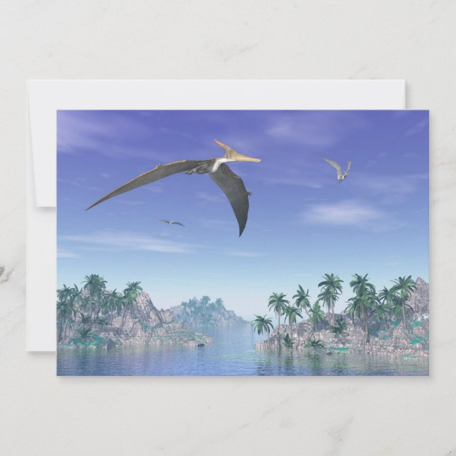 Pteranodon-fåglar - 3D-rendering (Framsida)