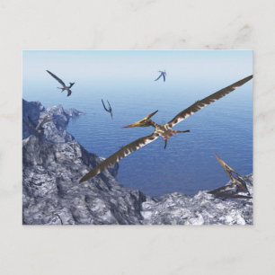 Pteranodon-fåglar - 3D-rendering Vykort