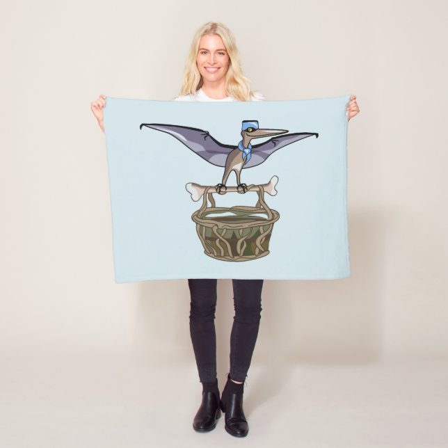 Pteranodon med Basket Fleecefilt (På plats)