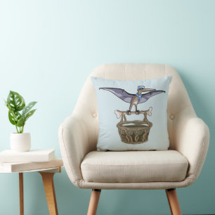 Pteranodon med Basket Kudde