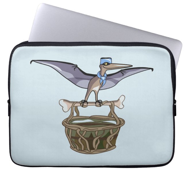 Pteranodon med Basket Laptop Fodral (Framsidan)