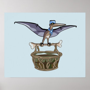Pteranodon med Basket Poster