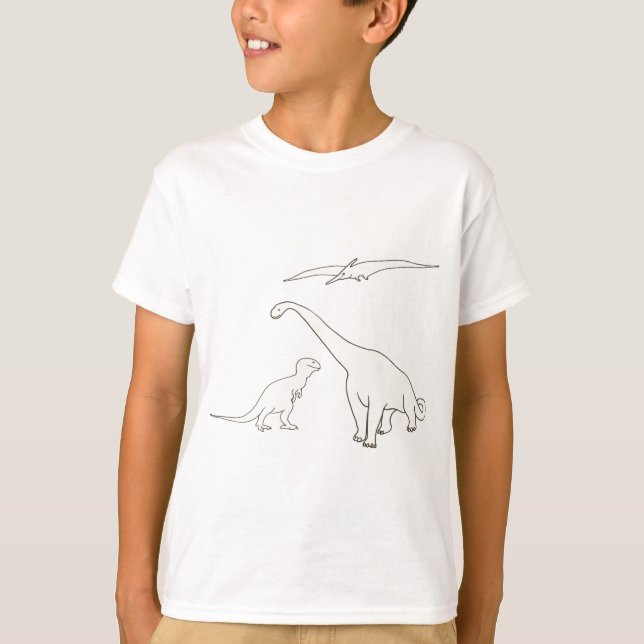 Pteranodon, Tyrannosaurus, Brontosaurus-skjortor Tee (Framsida)