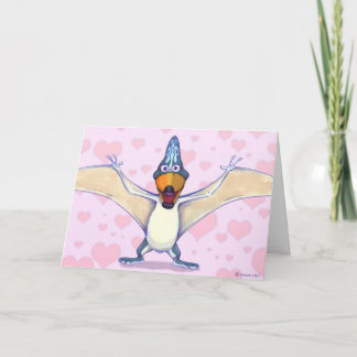 Pteranodon Valentines dagskort Helgkort