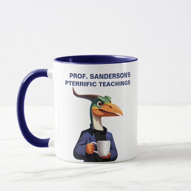 Pterdactyl i kavaj och turtleneck mugg (Vänster)