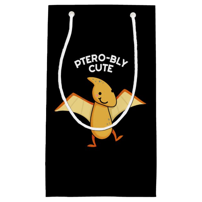 Pterobly Cute Funny Pterodactyl Pun Mörk BG (Framsidan)