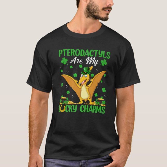 Pterodactyl är mina lyckliga charmer Pterodactyl S T Shirt (Framsida)