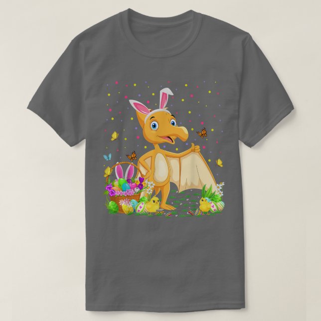 Pterodactyl Bunny Egg Hunting Pterodactyl Bird Eas T Shirt (Design framsida)