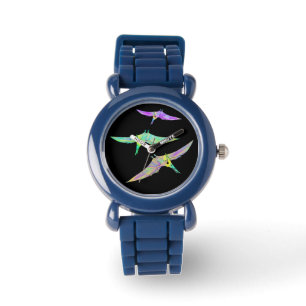 Pterodactyl Dinosaurs Psykedelisk färgkonst Armbandsur