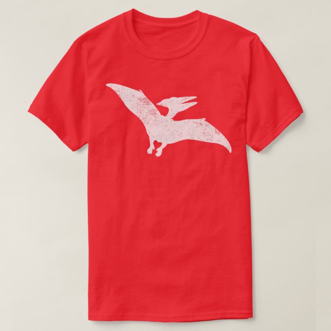 Pterodactyl Flies Dinosaur-Vintage T Shirt (Design framsida)