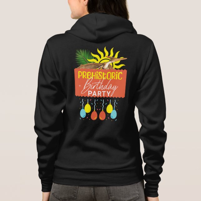 Pterodactyl Forhistorisk Födelsedagsfest T Shirt (Baksida)