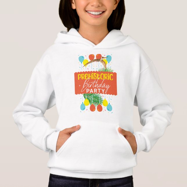 Pterodactyl Forhistorisk Födelsedagsfest T Shirt (Framsida)