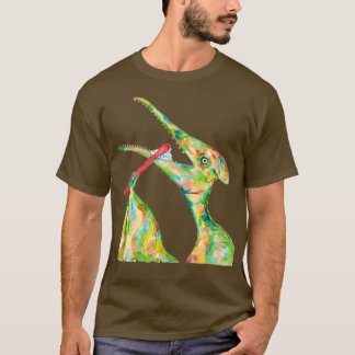 Pterodactylborsttänder, dinosaurilmålning vatten t shirt