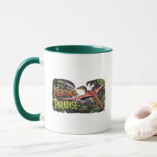 Pterosaur Paradise - Flies Dinosaur Jungle Scene Mugg