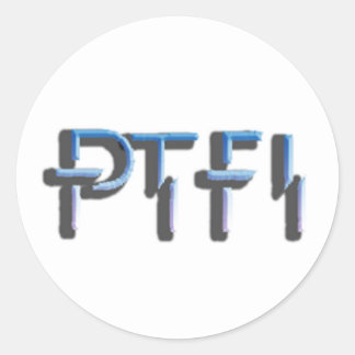 PTFI Sticker Runt Klistermärke