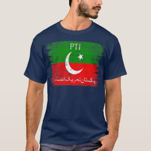 PTI Flagga Imran Khan Pakistan Flagga Pakistan Pri T Shirt