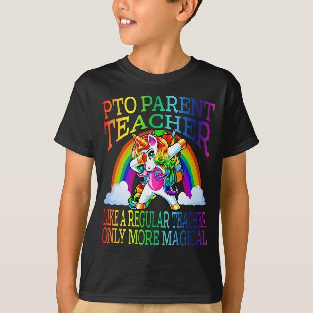 PTO förälENT Lärare som en vanlig lärare T Shirt (Framsida)