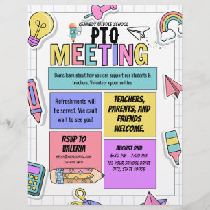 PTO-mötesFlyer Reklamblad