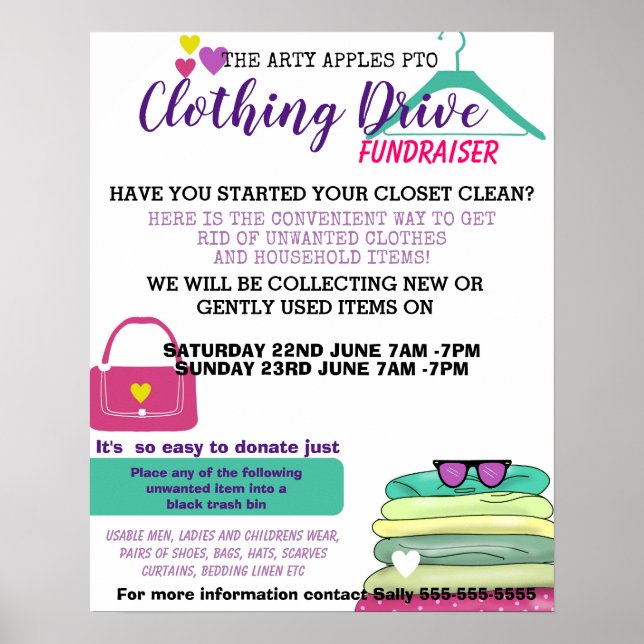 PTO poster PTA-skolans kapitalanskaffning (Framsidan)