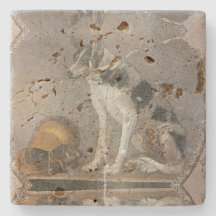 Ptolemaic mosaic of a dog and askos Hellenistic
