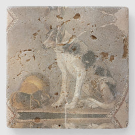 Ptolemaic mosaic of a dog and askos Hellenistic Stenunderlägg