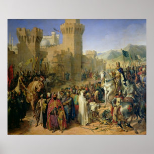 Ptolemais fallen föra Philip Augustus Poster