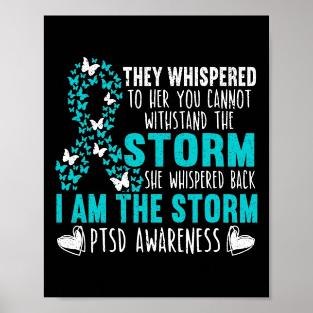 Ptsd Awareness Butterfly Posttraumatic Stressa Dis Poster (Framsidan)